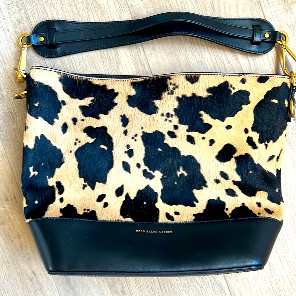 Ralph Lauren real cow print mini tote bag!